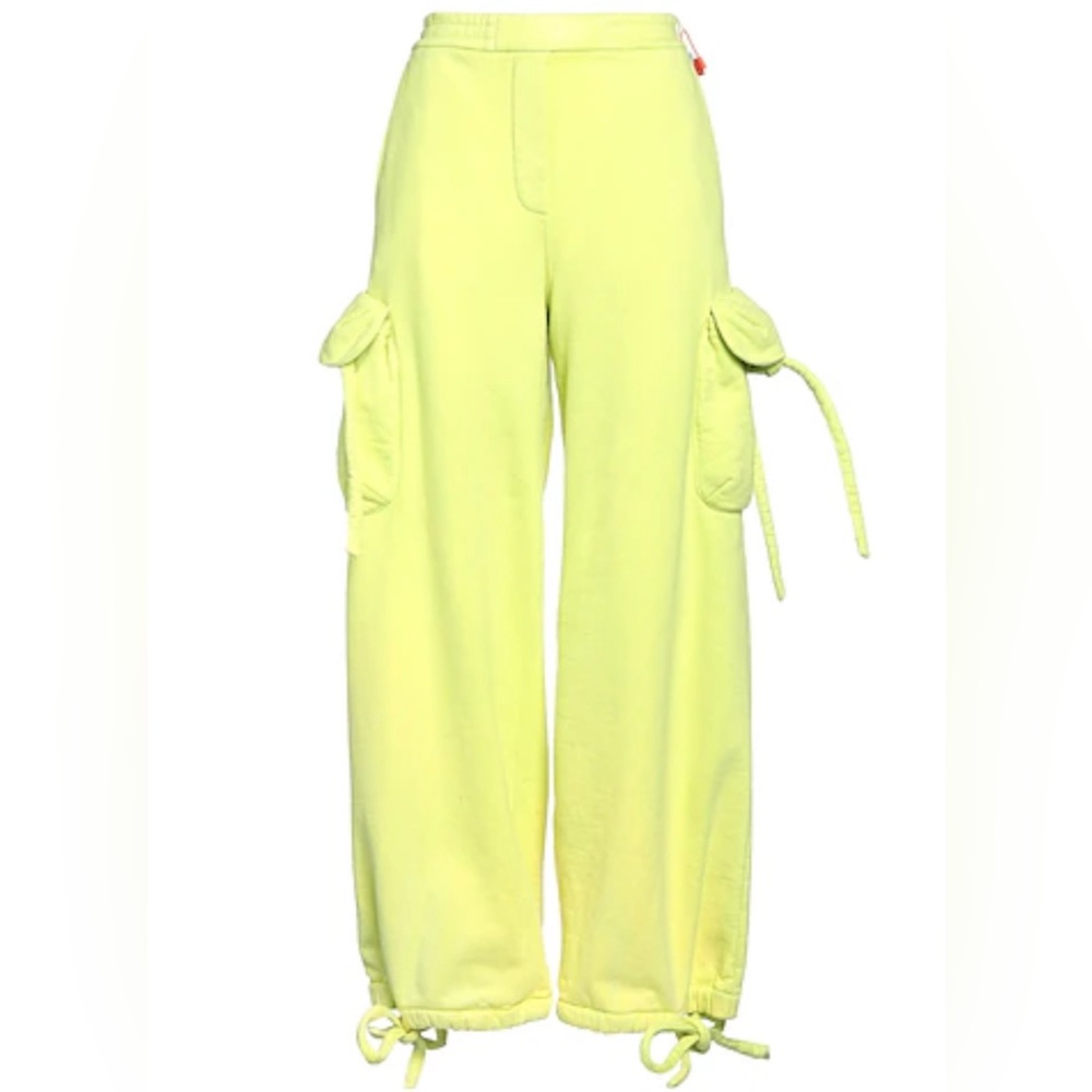 OFF-WHITE oversized cotton cargo pants - Acid green - XS